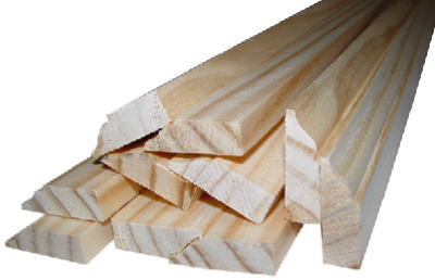 Solid Pine Moulding, Colonial Stop, 7/16 x 1-3/8 In. x 7 Ft. (6 pieces)