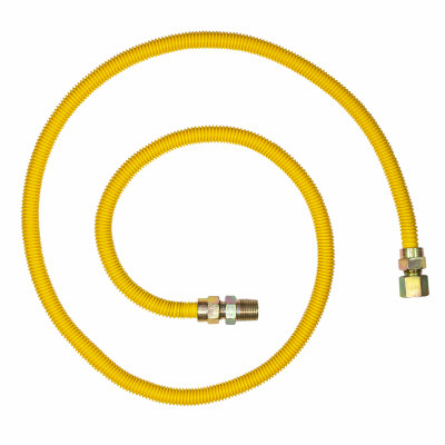 Gas Connector, Epoxy Coated, 1/2 OD x 60 In.