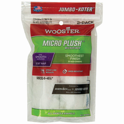 Jumbo Koter Paint Roller Cover, 4-1/2 x 5/16 In. Nap, 2-Pk.