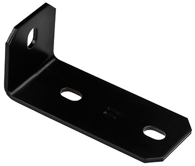 Corner Brace, Black Steel, 6.8 x 3/16 In.