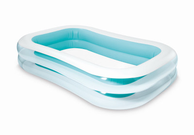 Swim Center  Inflatable Family Pool - Transparent/Blue, 103 x 69 In. Rectangle