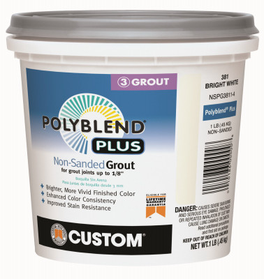 PolyBlend Plus Non-Sanded Grout, White, 1 Lb.