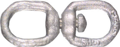 Connecting Link, Swivel, Galvanized, 3/16 In.