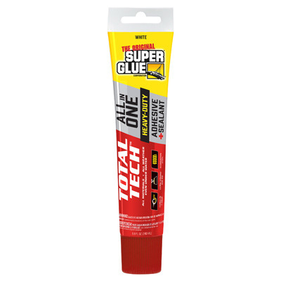 Super Glue Total Tech Adhesive / Sealant, White, 4.2 oz. Tube