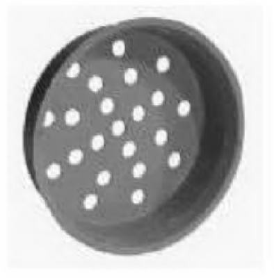 Drain Tube End Plug, Perforated, 4 In.