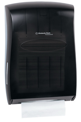 Hand Towel Dispenser, Universal, Smoke Gray Plastic