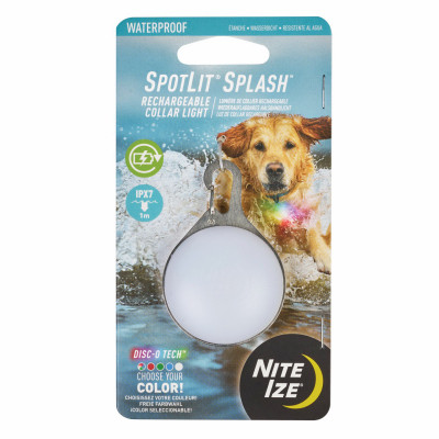 SpotLit Splash Waterproof Rechargeable Collar Light - Disc-O Tech