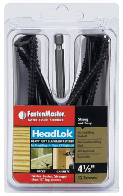 Headlok Wood Screws, 4-1/2 In., 12-Pk.