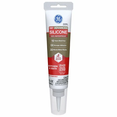 Advanced Silicone 2 Kitchen & Bath Sealant , Clear, 2.8-oz. Squeeze Tube
