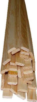 Solid Pine Moulding, Panel Strip, 3/8 x 2-1/4 In. x 8 Ft. (4 pieces)
