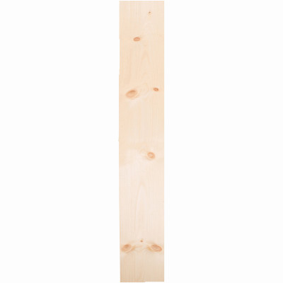 Square Edge Pine Wood Shelf, 8-In. x 4-Ft.