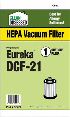Eureka Vacuum Cleaner Filter, DC21 HEPA, 1-Pk.