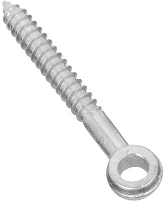 Screw Eye, Zinc, 1/2 x 4 In.