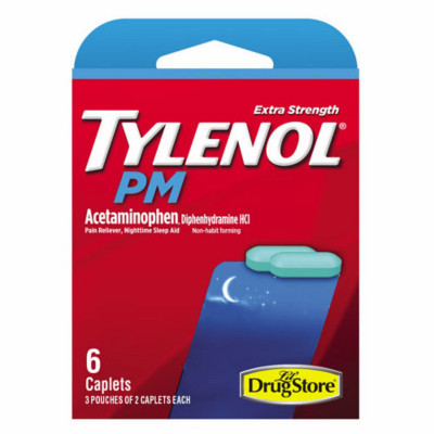 Tylenol PM Extra Strength Pain Reliever, 6-Ct.
