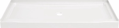 Classic 500 Shower Base, Center Drain, Gloss White, 60 x 30 In.
