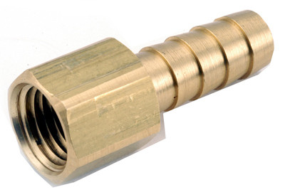 Pipe Fitting, Barb Insert, Lead Free Brass, 3/8 Hose x 1/2 In. FPT