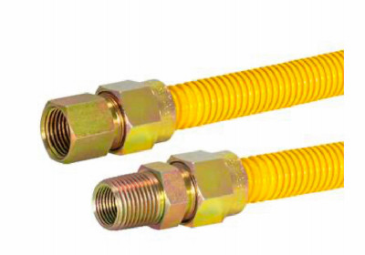 Gas Connector, Epoxy Coated, 5/8 OD x 48 In.