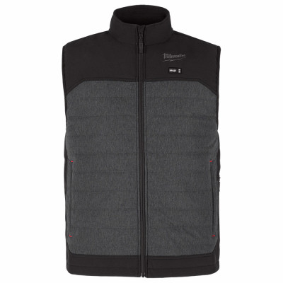 M12 Axis Heated Vest, Poly, With Battery & Charger, Gray, 2XL