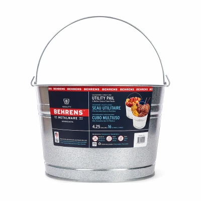 Wash Tub, Galvanized Sheet Steel, Round, 4 Gallons