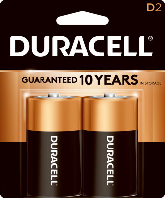 Alkaline Batteries, D, 2-Pk.