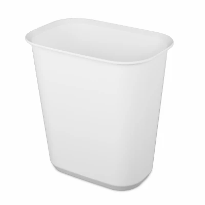 Wastebasket, White, 5.5 Gallons