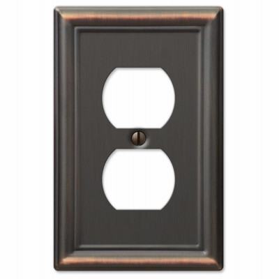 Chelsea Wall Plate, Aged Bronze, Steel, 1 Duplex