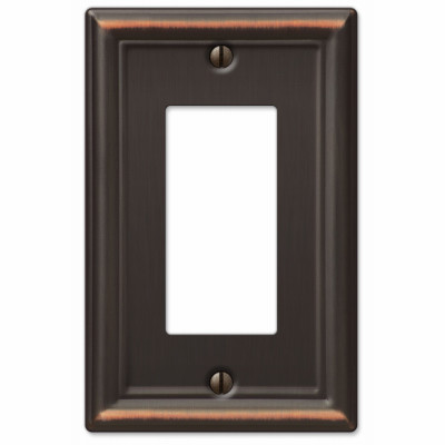 Chelsea Wall Plate, Aged Bronze, Steel, 1 Rocker
