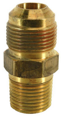 Adapter, Brass, Male, 5/8 x 15/16-16 x 1/2 In.