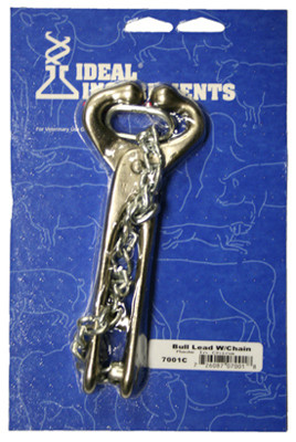 Bull Lead With Chain, Nickel-Plated, 13.5 In.