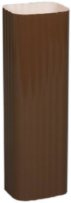 Gutter Downspout, Brown Galvanized Steel, 2 x 3 In. x 10 Ft. (10 pieces)