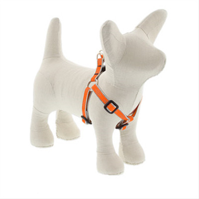 Step-In Puppy & Small Dog Harness, Reflective Orange Diamond Pattern, 1/2 x 12 - 18-In.