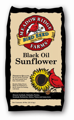 Wild Bird Food, Black Sunflower, 40 Lbs.