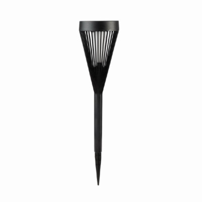 Solar Flickering Flame Pathway Light, Black Plastic (12 pieces)
