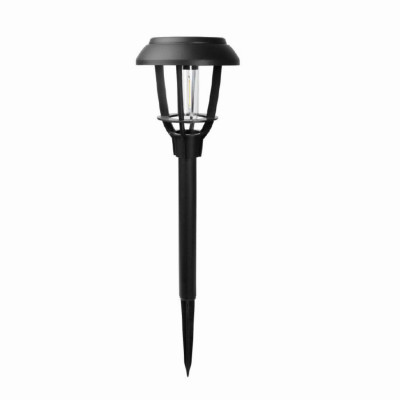 Solar Filament LED Pathway Light, Black Plastic (9 pieces)
