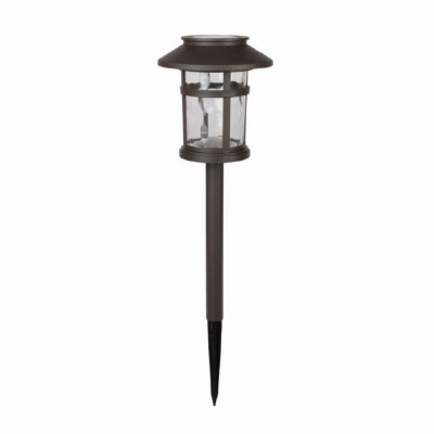 Solar Pathway Light, Bronze Plastic, 13 In. High (6 pieces)