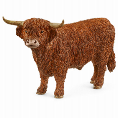 Highland Bull Toy Animal Figure, Brown, Ages 3 & Up (5 pieces)