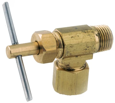 Needle Valve, 90-Degree, 1/4 In. Compression x 1/8 In. MIP