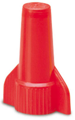Wing-Gard Large Wire Connector, Square Spring, 14-10 AWG, Red, 100-Pk.