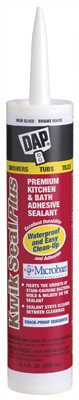 Kwik Seal Plus Kitchen/Bath Microban Caulk, White, 10.1-oz.