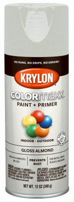 COLORmaxx Spray Paint, Almond Gloss, 12-oz.
