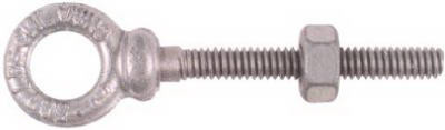 Forged Eye Bolt, Galvanized, 1/4 x 2 In.