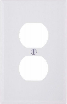 WHT DUPLEX WALLPLATE