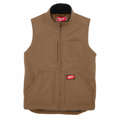 Gridiron Sherpa-Lined Vest, Brown, XL