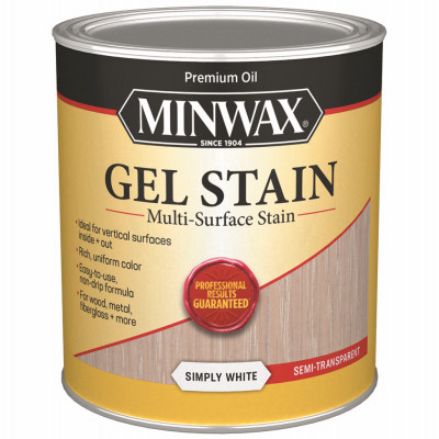 Gel Wood Stain, Simply White, Qt.