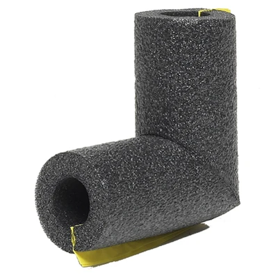Elbow Pipe Insulation, Polyethylene Foam, Gray, For 1/2 In. Copper Pipe (20 pieces)