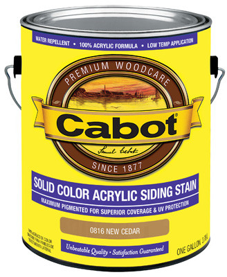 Siding Stain, Acrylic, New Cedar Solid Color, 1-Gallon