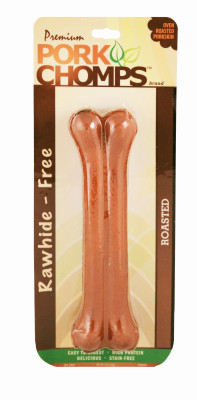 Dog Treats, Premium Roasted Pork Pressed Bone, 7 In.