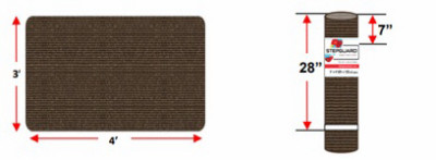 Carpet Runner, Concord, Brown Polypropylene, 3 x 4-Ft.