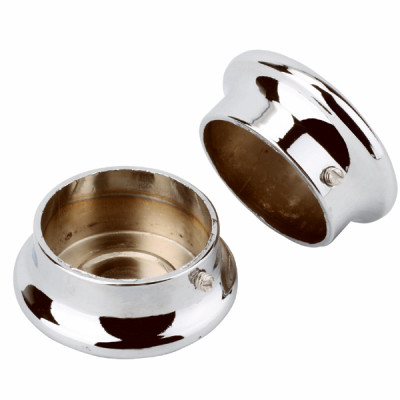 Closet Rod Pole End Caps, Chrome, Pr.