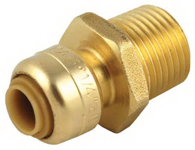 1/4 x 1/2 In. MIP Push-Fit Reducing Pipe Connector, Lead Free
